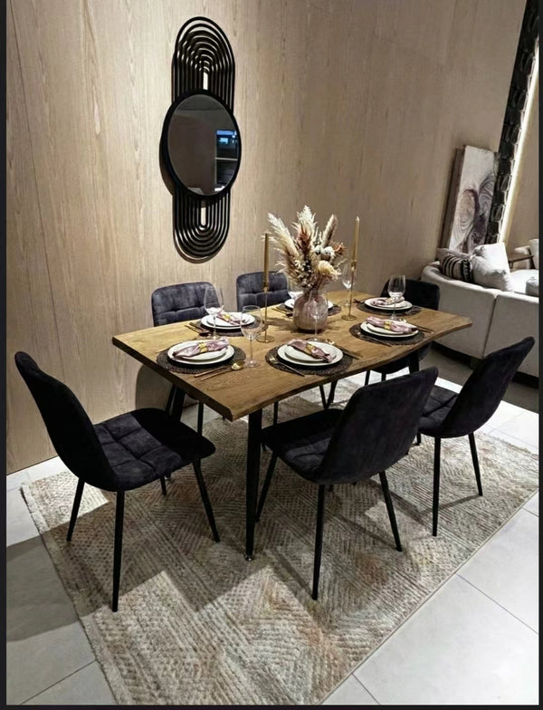 WARDEN 6 SEATER SINTERED STONE TOP DINING SET