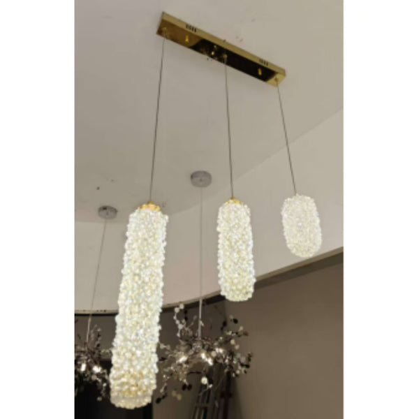Crystal LED pendant light fixture