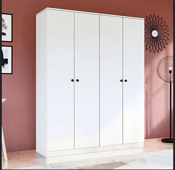 4 DOOR WHITE WARDROBE