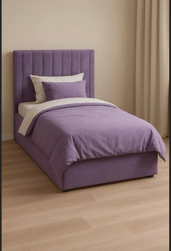 MODERN UPHOLSTERED PANEL LINE KIDS BED