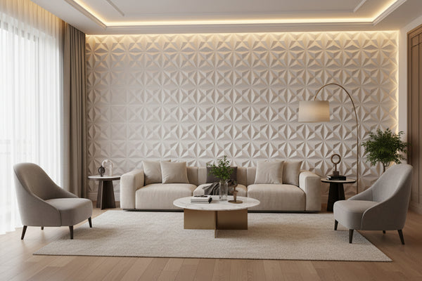 3D PYRAMID STAR WALL PANEL
